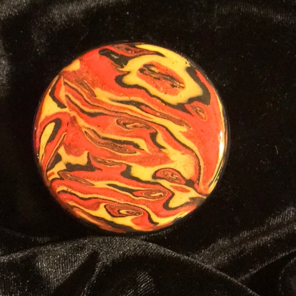 Polymer clay design on glass jar - Picture 1 of 1